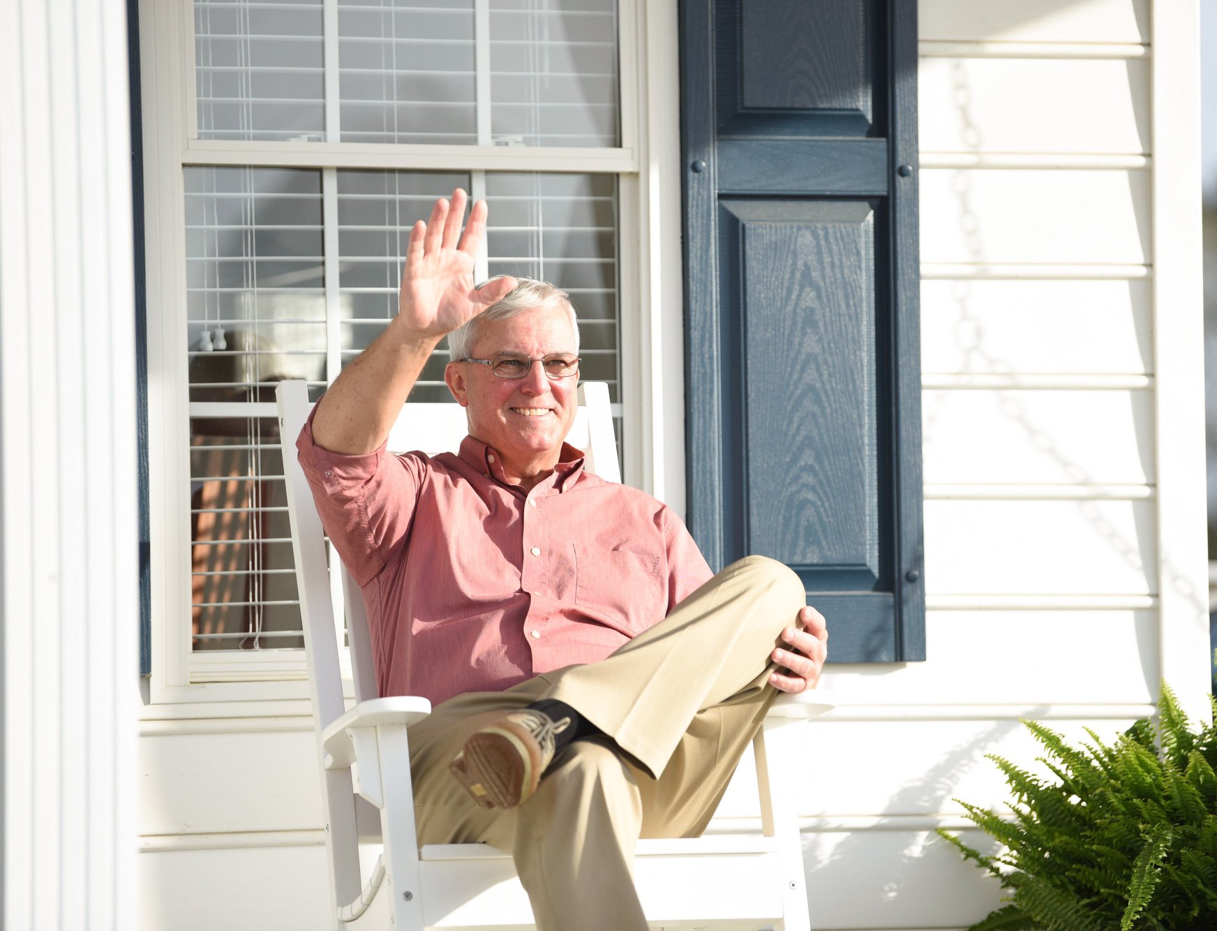 Sheriff Bizzell on the porch